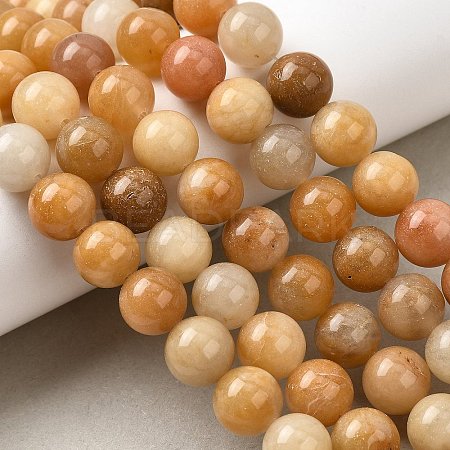 Natural Old Topaz Jade Beads Strands G-F364-06-10mm-1