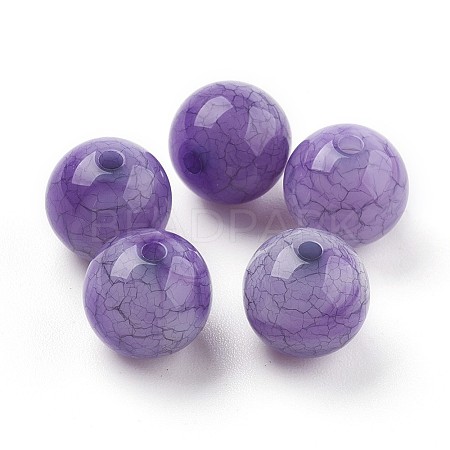 Crackle Acrylic Beads LS-MACR-E025-20B-8mm-1