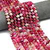 Natural Banded Agate Beads Strands G-P573-A08-01-1