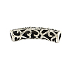 Tibetan Style Hollow Alloy Curved Tube Beads TIBEB-Q058-16AS-FF-1