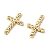 Brass Pave Clear Cubic Zirconia Connetor Charms KK-A180-13G-2