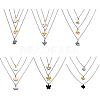 304 Stainless Steel 3 Layer Necklaces NJEW-L458-042M-3