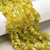 Natural Olive Jade Chip Bead Strands G-M205-30-1