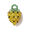 Glass Seed Beaded Pendants PALLOY-GD00003-01-1