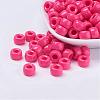 Opaque Acrylic European Large Hole Beads PL338-4-2