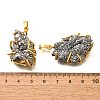 Electroplated Natural Druzy Agate Pendants G-K338-45G-07-3