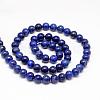 Natural Lapis Lazuli Round Beads Strands G-I181-10-10mm-2