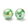 UV Plating Rainbow Iridescent Acrylic Beads PACR-E001-02A-3