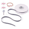10 Yards Flat Polycotton(Polyester Cotton) Ribbon OCOR-TAC0030-01H-1