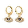 Horse Eye Brass Dangle Leverback Earrings EJEW-Q797-02C-G-1