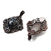 Natural Snowflake Obsidian Rhombus Pendants G-K363-02R-14-2