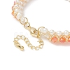 Glass Imitation Pearl & Bicone Beaded Bracelets BJEW-MZ00035-01-3