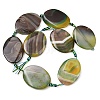 Natural Banded Agate Beads Strands G-P605-L02-04-4