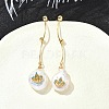 Crown Brass Stud Earrings EJEW-Z086-14G-1