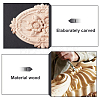 SUPERFINDINGS 5Pcs Rubber Wood Carved Onlay Applique Craft WOOD-FH0001-85-3