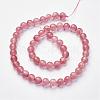 Cherry Quartz Glass Beads Strands Z0ND1013-2