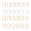 ARRICRAFT 24Pcs 4 Colors Brass Micro Pave Clear Cubic Zirconia Ear Hooks ZIRC-AR0001-20-1