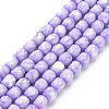 Opaque Baking Painted Glass Beads Strands EGLA-N006-008-A03-1