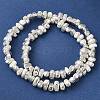 Electroplated Natural Lava Rock Beads Strands G-L606-D02-01F-3