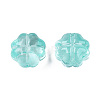 Transparent Spray Painted Glass Beads GLAA-N035-028-C02-2