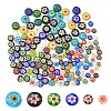 1 Strand Flat Round Handmade Millefiori Glass Beads Strands LK-YW0001-10A-2