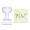 Clear Acrylic Soap Stamps DIY-WH0446-002-1