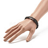 Natural Obsidian & Coconut & Synthetic Hematite Beads Stretch Bracelets Set BJEW-JB07501-3