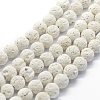 Synthetic Lava Rock Round Beads Strands G-E508-04-4mm-1-1