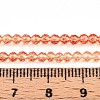 Transparent Gradient Color Glass Beads Strands GLAA-H021-01B-30-5