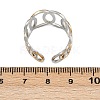 304 Stainless Steel Double Color Cuff Rings RJEW-S635-01GP-15-5