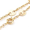 Brass Rolo Chains & Coffee Bean Chain Necklaces NJEW-JN03366-3