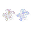 5-Petal Electroplate Acrylic Bead Caps PACR-T014-01-4