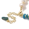 Natural Pearl & Apatite Chips Beaded Bracelets BJEW-C051-16G-3