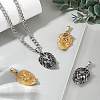 4Pcs 2 Colors 304 Stainless Steel Pendants STAS-UN0059-72-2