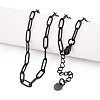 Ion Plating(IP) 304 Stainless Steel Paperclip Chain Necklace NJEW-D045-14B-03-1