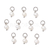 Natural Cultured Freshwater Pearl Potato Charms PALLOY-JF04505-02-1