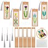Flower Pattern DIY Embroidery Starter Kits DIY-WH0569-46-1