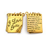 Ideas for Valentines Day Gifts for Him Zinc Alloy Love Note Pendants PALLOY-A15463-AG-LF-2