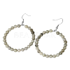 Fashionable Natural Spectrolite Hoop Earrings for Women KJ9273-4-1