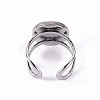 201 Stainless Steel Cuff Pad Ring Settings X-STAS-S080-040B-P-3