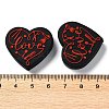 Food Grade Heart with Word Love Silicone Focal Beads LS-SIL-NH0001-01B-3