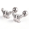 Tarnish Resistant 201 Stainless Steel Barbell Cartilage Earrings EJEW-R147-20-1
