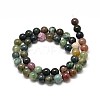 Natural Indian Agate Bead Strands G-P075-40-6mm-2