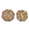 Handmade Reed Cane/Rattan Woven Beads WOVE-Q077-08-2