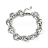 304 Stainless Steel Rolo Chain Bracelets for Women BJEW-S176-01P-A-4