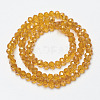 Electroplate Transparent Glass Beads Strands EGLA-A034-T8mm-H17-2