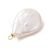 Natural Baroque Pearl Keshi Pearl Pendants PALLOY-JF04777-03-4