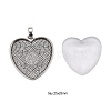 DIY 20pcs Transparent Clear Glass Thumbprint Heart Necklace Kits DIY-ZZ0001-01-2