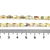 Electroplate Glass Beads Strands GLAA-Q101-03B-HP02-4