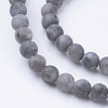 Natural Black Larvikite Bead Strands G-G735-57F-4mm-3